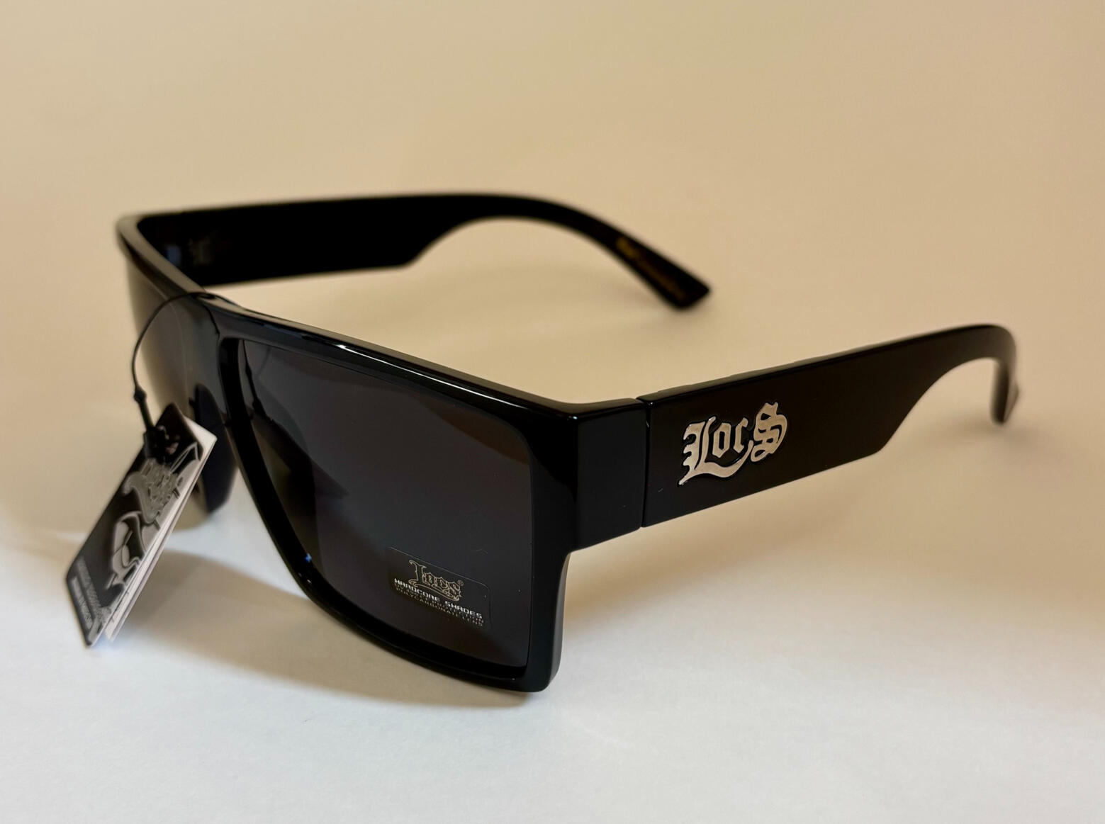 Lunettes de soleil Locs format XXL très larges monture noire style biker gangsta